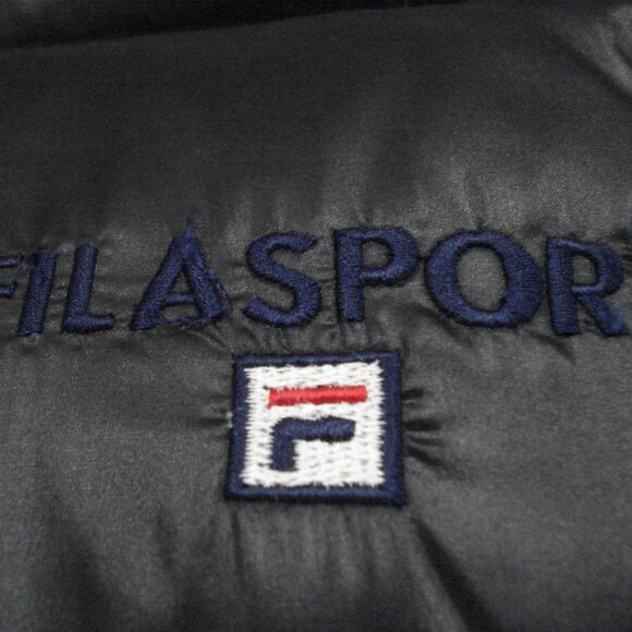 Vintage FilaSport Puffer Winter Jacket. Black - Picture 8 of 11